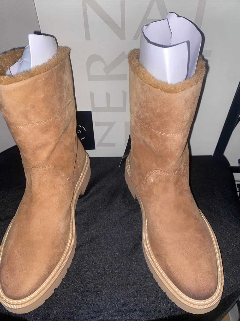 Naturalizer GORGEOUS real suede water repellant fur boots 👢